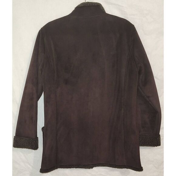 LL Bean Faux Suede Sherpa Jacket - Picture 3 of 8